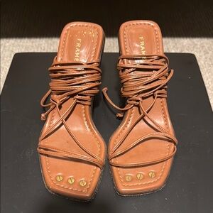 Frame Denim Brown Strappy Women's Sandals